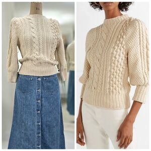 Apiece Apart Ermita Cable Knit Sweater
